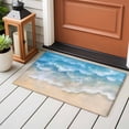 thumbnail image 5 of Rectangle Area Rug 2x3ft, Seaside Beach Blue Waves Non-Slip Non-Shedding Floor Mat, Summer Ocean Nautical Theme Washable Sturdy Carpet for Living Room Bedroom Home Decor, 5 of 9