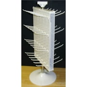 2 Sided White Plastic Counter Top Peg Board Spinner Display Rack