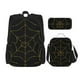 thumbnail image 1 of Disketp Golden Spider Web Mochila Estampada de Gran Capacidad con Lonchera y Estuche, Set de 3 Piezas para Estudiantes, 1 of 7