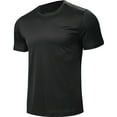 thumbnail image 2 of BXINGOHAI Men's Summer Solid Color Casual Loose Short Sleeved Round Neck T-Shirt Black,XL, 2 of 6