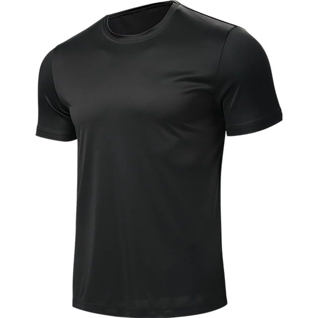 Camiseta Casual de Ajuste Suelto para Hombres, Cuello Redondo de Manga Corta de Color Sólido de Verano en Poliéster Transpirable para Golf Y Uso Diario