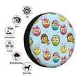 thumbnail image 5 of Spare Tire Cover, Cute Cartoon Owls A Wheel Cover Tire Covers for Trailers Car Truck Camper Universal Tire Covering Fits Diameter 16 inch, 5 of 7