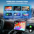 thumbnail image 2 of HOMPOW 9" Apple CarPlay & Android Auto – Portable Car Stereo with 4K Dash Cam, 1080P Backup Camera, GPS Navigation, Bluetooth, Free 64GB TF Card for All Cars, 2 of 9