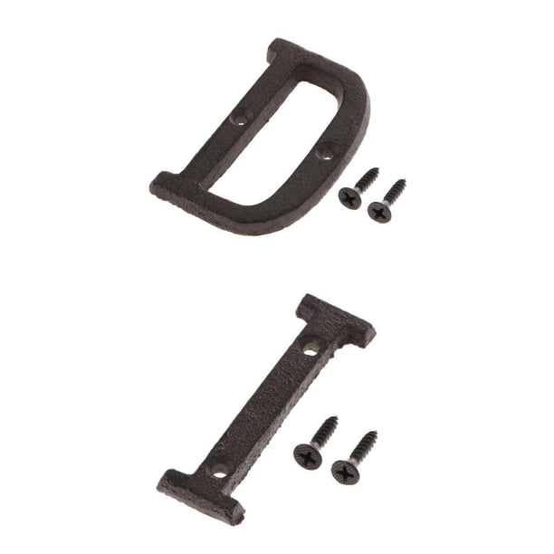 Juego de 2 Letras para Puerta de Casa Exterior, Letras para Montar en Pared Del Dormitorio DIY Sunnimix Etiqueta de la letra de la placa de la puerta