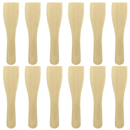 LOVERLYZ 1 Set 20 Pcs Non-stick Wooden Spatulas Small Turners Cooking Shovels (Log Color)