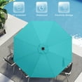 thumbnail image 6 of MASTERCANOPY 9ft Solar Patio Umbrella with LED Lights Tilt and Crank, Turquoise, 6 of 8
