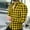 Yellow, variant on Fznquz Yellow Button Up Shirt Men Big and Tall Long Sleeve Button Down Plaid Shirts Collar Men's Fashion