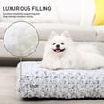 thumbnail image 3 of Washable Dog Bed Deluxe Plush Dog Crate Beds Comfy Kennel Pad Anti-Slip Pet Sleeping Mat for Large, Jumbo, Medium, Small Dogs Breeds, 35" x 23", Gray, 3 of 6