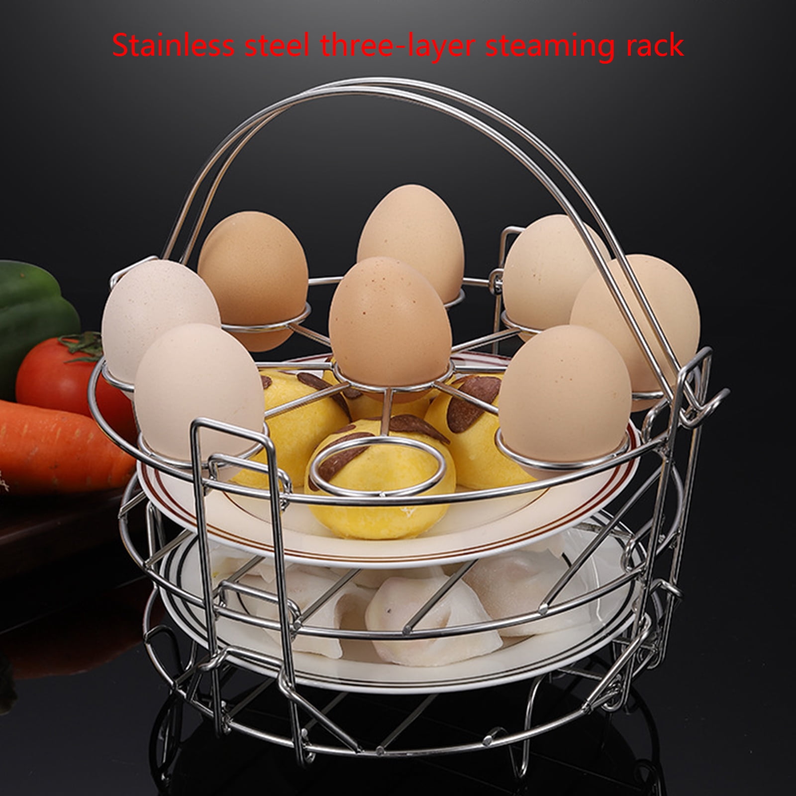 Jesscasday Round Steamer Rack Cooling Rack Stainless Steel Pot Trivets Wire Steamer Kettle Rack Holder for Cookware Pressure Cooker