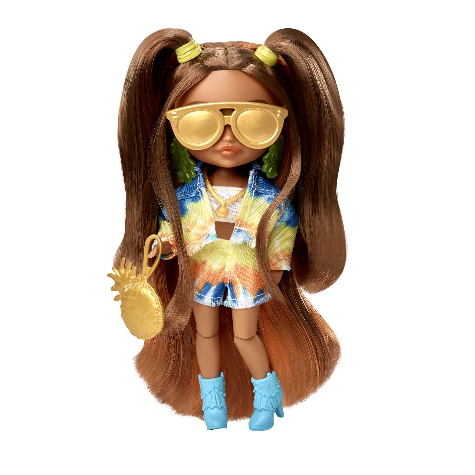 Barbie Extra Minis Doll #5 with Extra-Long Ombre Hair in Tie-Dye Jacket & Shorts with Accessories - image 5 of 6