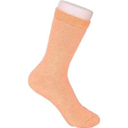 Lian LifeStyle Cute, Perfect Fit, Cozy Women's 1 Pair Wool Crew Socks With a Wide Size 6-9Orange