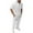 White, variant on Xzbqbs Mens 2 Piece Set Casual Button Short Sleeve Golf Polo Shirts and Elastic Waist Drawstring Pants Fashion Vacation Sets for Men