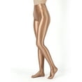 thumbnail image 2 of Jowowha Woman Shiny Oil Glossy Footed Pantyhose Tights Leggings Shimmery Hold Up Stockings for Sports Golden Coffee XL, 2 of 4