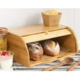 thumbnail image 5 of Bamboo Bread Box, Large Natural Roll Top Wood Bread Box, Countertop Bread Storage Bin, Bread Boxes Holder for Kitchen Food Storage, 5 of 5