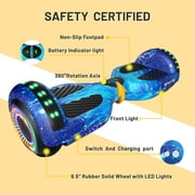 SIMATE 6.5 Hoverboard for Kids,Ages 6+,3 Speed Modes,7.5mph & 7.5 Miles Self-Balancing Wheel Scooter
