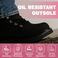 thumbnail image 5 of Safety Girl Steel Toe Boots for Women - Black -12M | Waterproof Work Boots for Women Steel Toe Boots | Slip Resistant Work Shoes | Lightweight Nubuck Leather for Comfort and Style, 5 of 7