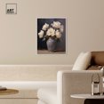 thumbnail image 3 of Flowers In Porcelain Vase Classical Canvas Wall Art by Art Remedy, White Floater Frame, 20"x24", 3 of 7