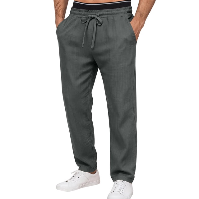 Pantalones Casuales de Hombre de Color Sólido Verano de Moda Y Ropa de Cama