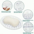 thumbnail image 4 of 2 Pieces Plastic Soap Dish Clear Bar Holder Tray Self Draining Soap Saver with Holes Soap Container for Bathroom Counter Kitchen, 4 of 10