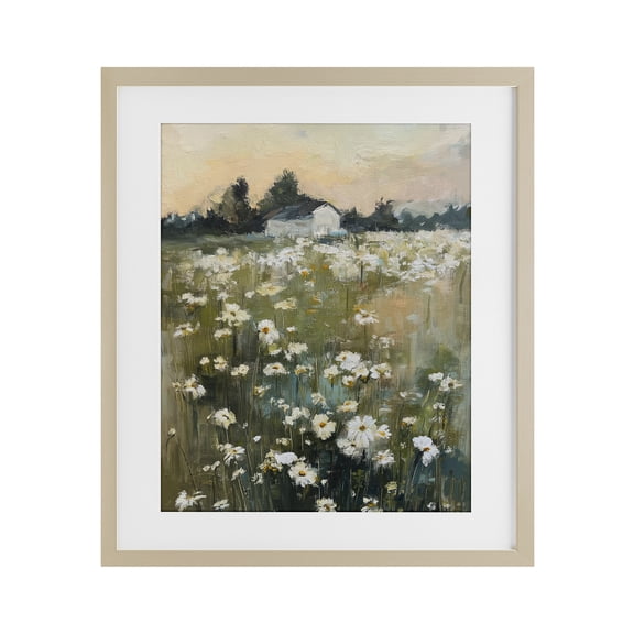 Stupell Industries Expressive Endless Daisies Birch Framed Print Under Glass, design by Svetlana Aleynikova