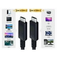 thumbnail image 3 of Cable Leader 6in USB 3.2 Cable Gen 2x1 Type C to Type C Cable, Male to Male, Up to 10 Gbps, 4K, PD 60W Fast Charging Support, Black, 3 of 5