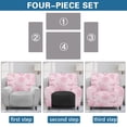 thumbnail image 5 of SCRAWLGOD Halloween Bat Spider Print Pink Recliner Slipcover Stretch Reclining Chair Covers Recliner Chair Covers with Storage Pocket Furniture Protector 4 Pieces Sofa Cover Prevent Stain, 5 of 7