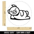 thumbnail image 2 of Lazy Pig Lounging Self-Inking Rubber Stamp Ink Stamper - Pink Ink - Medium 1 Inch, 2 of 7