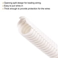 thumbnail image 4 of Split Wire Loom Tubing PE Corrugated Pipe Conduit 8M/26ft Length 14.3x18.5mm White for Wire Cable, 4 of 5