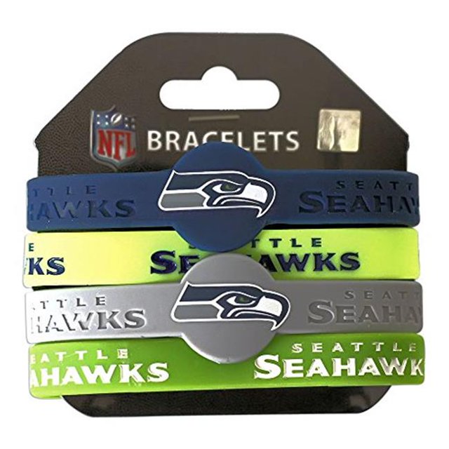 Seattle Seahawks Bracelets 4 Pack Silicone