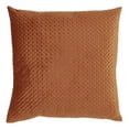 thumbnail image 1 of Coussin Décoratif Carré de 18 Po en Velours Pinsonic Rempli de Poly - Rouille, 1 of 1
