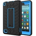 thumbnail image 3 of All-New Amazon Fire 7 Tablet (9th Generation, 2019 release) Case, Dteck Rugged Kickstand Three Layer Heavy Duty Shockproof Protective Cover For Kindle Fire 7 2019 9th Generation, Black/Blue, 3 of 6