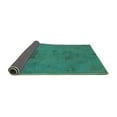 thumbnail image 2 of Ahgly Company Indoor Square Abstract Turquoise Blue Modern Area Rugs, 7' Square, 2 of 4