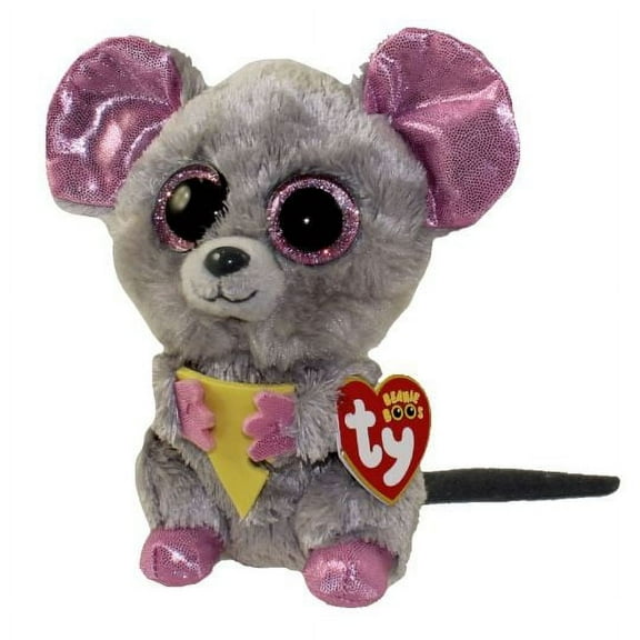 TY Beanie Boos - SQUEAKER the Mouse (Glitter Eyes) (Regular Size - 6" Plush) One Bonus TY Random Eraser