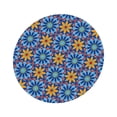 thumbnail image 1 of Imperméable Antidérapant Couverture de Table Ronde Vinyle Élastique Couverture de Table Bordée polyester Couverture de Table avec Style de Tissu 4, 1 of 9