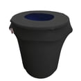 thumbnail image 1 of LA Linen SpandexCover32G_BlackX24 LA Linen Extensible Spandex Poubelle Couvre 32 Gallons Rond, Noir, 1 of 5
