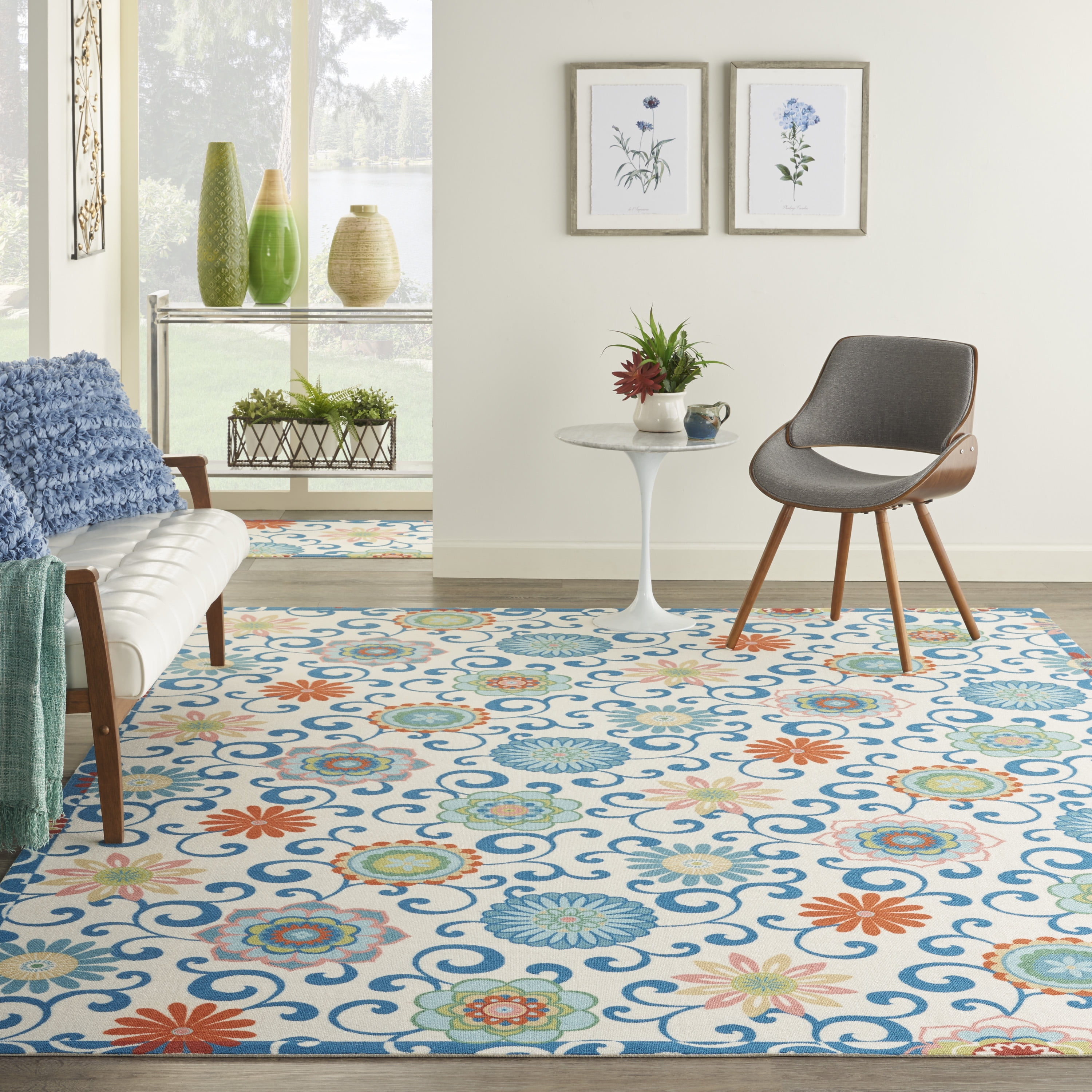 Waverly Sun N' Shade Ivory/Multi Area Rug