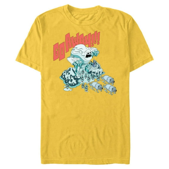 Disney Frozen Marshmallow Go Away! - Short Sleeve Blended T-Shirt for Adults - Customized-Yellow