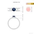 thumbnail image 4 of ANGARA Natural Sapphire Solitaire Parallel Split Shank Ring in 14K White Gold for Women (Size-5mm) | September Birthstone, Birthday, Anniversary, Jewelry Gift for Women | Natural Blue Sapphire Ring, 4 of 8
