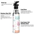 thumbnail image 3 of Water Bottles 20oz Straw Lid Wide Mouth Stainless Steel for School Sport Travel Hand Paint Cat Face, 3 of 9