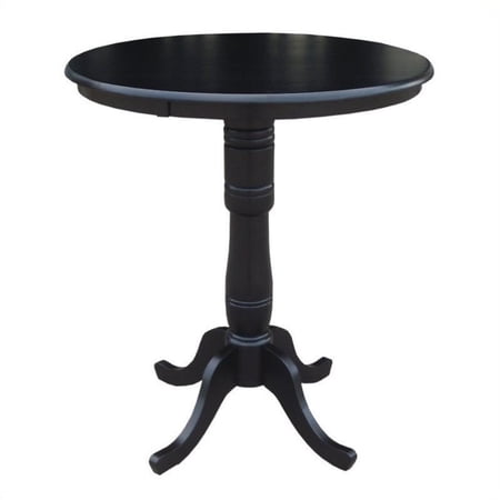Pemberly Row 36 Round Pub Table in Black