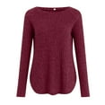 thumbnail image 4 of Towmus Long Sleeve Shirts for Women Tunic Tops for Women Loose Fit Dressy Crew Neck Pullover Basic Sweaters for Women, 4 of 6