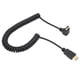 thumbnail image 1 of Cable en espiral extensor macho a macho con interfaz multimedia HD en ángulo de 90 grados para computadora/TV, 1 of 14