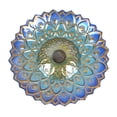 thumbnail image 2 of Hi-Line Gift Ltd 78415-R Solar Peacock Blue Geometric Glass Bird Bath with Stand, 2 of 5