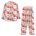 thumbnail image 4 of Suhoaziia Christmas Nightwear for Women Sleepwear Size S Nightgown Skin Friendly Spring/Fall Clothing Button-Down HO HO HO Santa Pajama Lingerie Novelty Matching Set Tracksuit, 4 of 6
