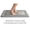 thumbnail image 7 of Sharper Image Hotel Boarder Memory Foam Back Bath Rug, Light Grey Polyester, 21 x 34" inches, 7 of 7
