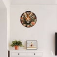 thumbnail image 4 of Modern Round Wall Clocks Non-Ticking Silent Clocks Battery Operated Quartz Clock Decorative for Bathroom,Office-Tiger Surrounded By Flowers And Leaves(16inch), 4 of 4