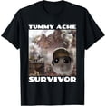 thumbnail image 1 of Camiseta divertida para ratas de ratón, con dolor de barriga, sobreviviente, con meme, 1 of 2
