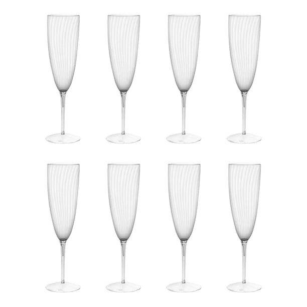 Wosthever Taza de plástico con base alta, 8 piezas, para fiesta en Bar, taza de plástico con base alta, duradera e inodoro Barra de herramientas