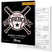 Murray Sporting Goods Baseball/Softball Scorebook - Large Print Book - Spiral Bound - 35 Games