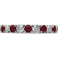 thumbnail image 3 of 14K White Gold Lab Grown Diamond Si1/Si2 G H I & Cr Ruby Eternity Band (2 X 3.26) (Size 8.5) Made In India et0050-cru-100-85wlg, 3 of 5